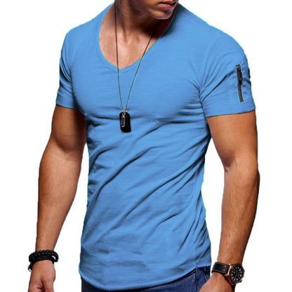 Active Essentials | Men's T-Shirt with Breathable Fabric | Stylish V-Neck Design for Comfort and Flexibility