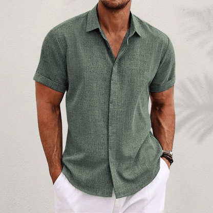Aiden | Men's Shirt with Premium Cotton-Linen Blend | Lightweight Comfort for Everyday Style