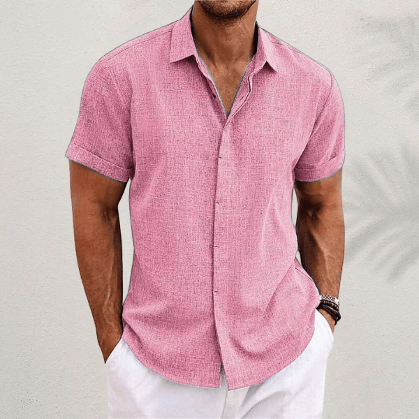 Aiden | Men's Shirt with Premium Cotton-Linen Blend | Lightweight Comfort for Everyday Style