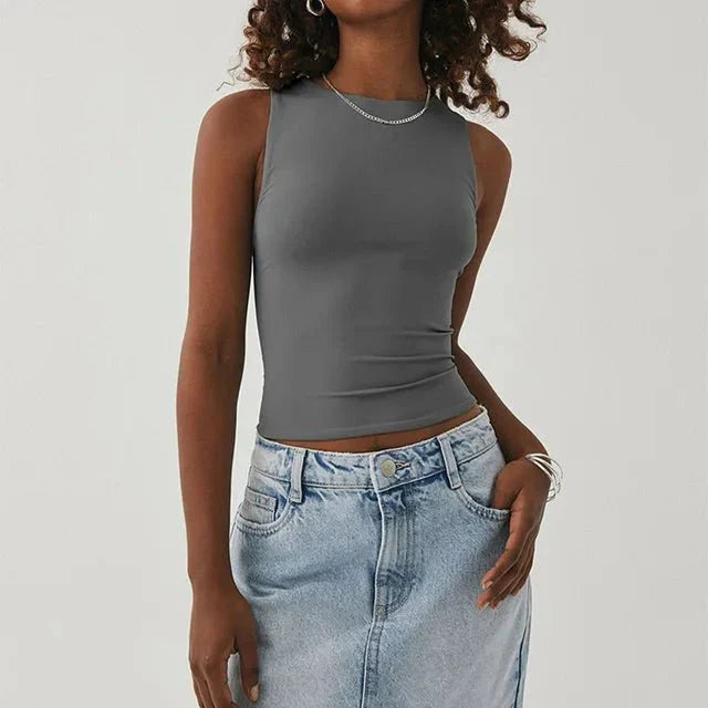 Amara Collection | Women's Crop Top with High Neck Design | Stylish Essential for Everyday Wear