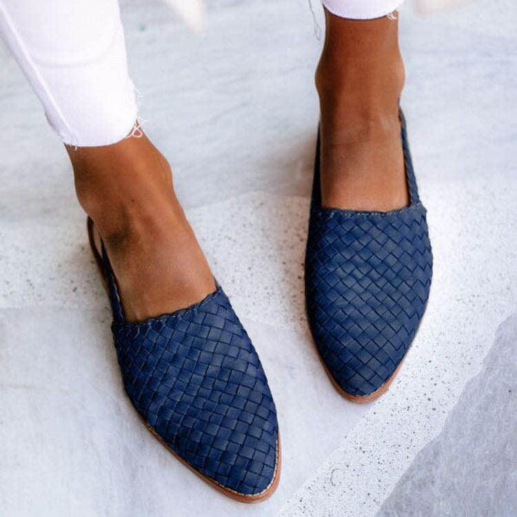 Artisan Collection | Women's Leather Moccasins with Braided Detail | Adjustable Ankle Strap for Comfort and Style
