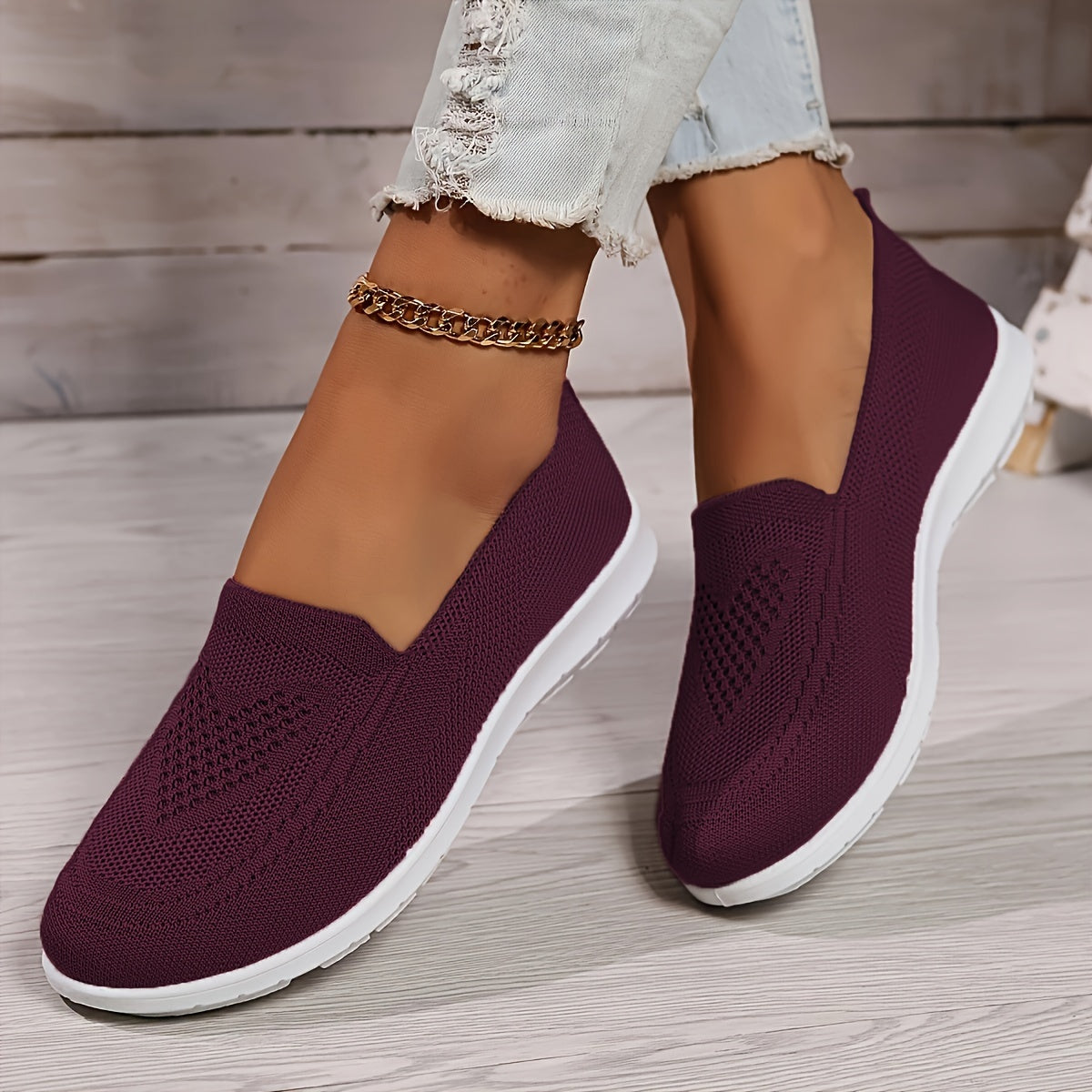 Carla | Women's Breathable Knit Walking Shoes with Slip-On Design | Lightweight & Versatile for All-Day Comfort