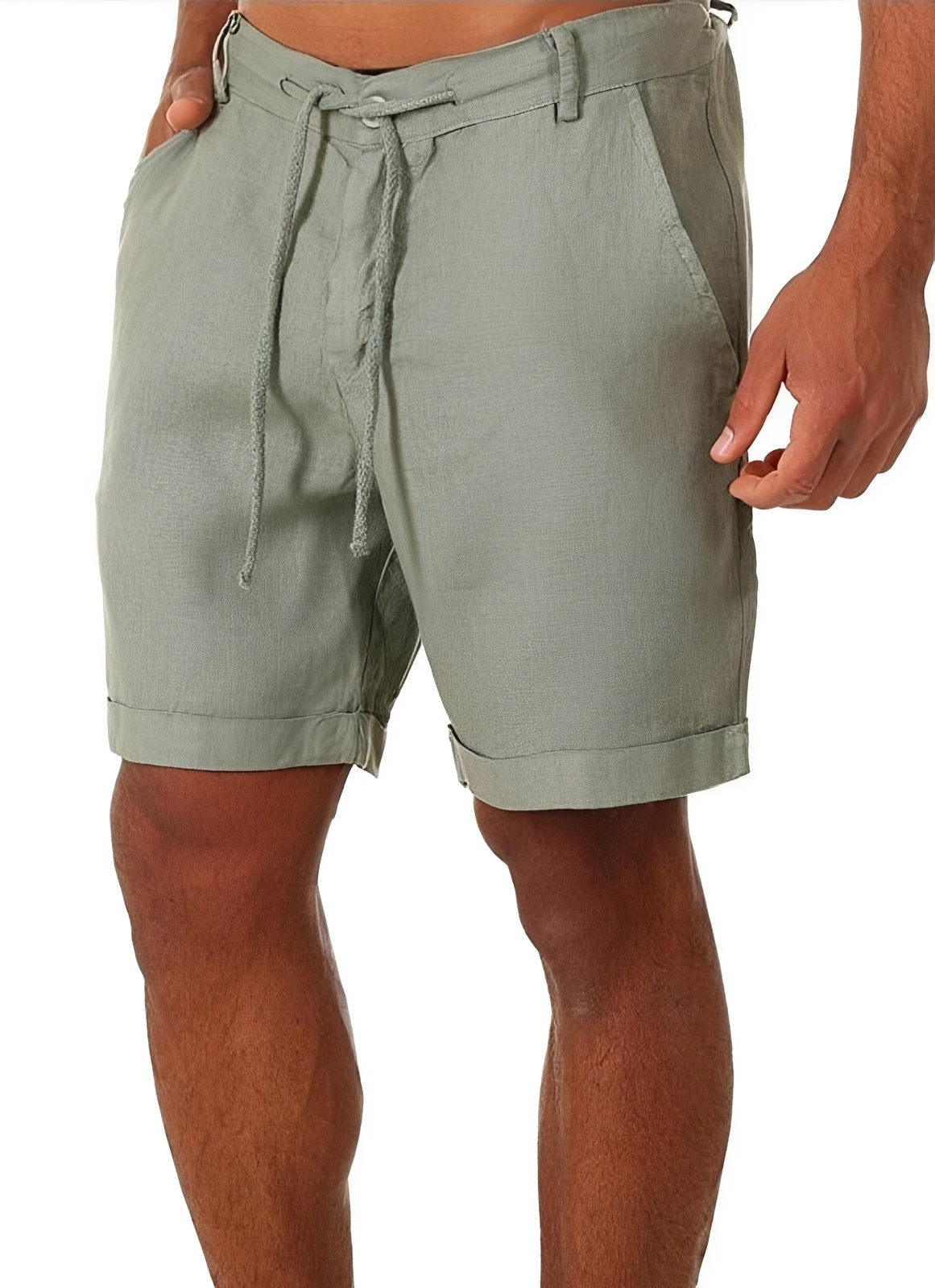 Casual Lace-Up Men's Shorts with Adjustable Waistband | Relaxed Fit for Summer Comfort