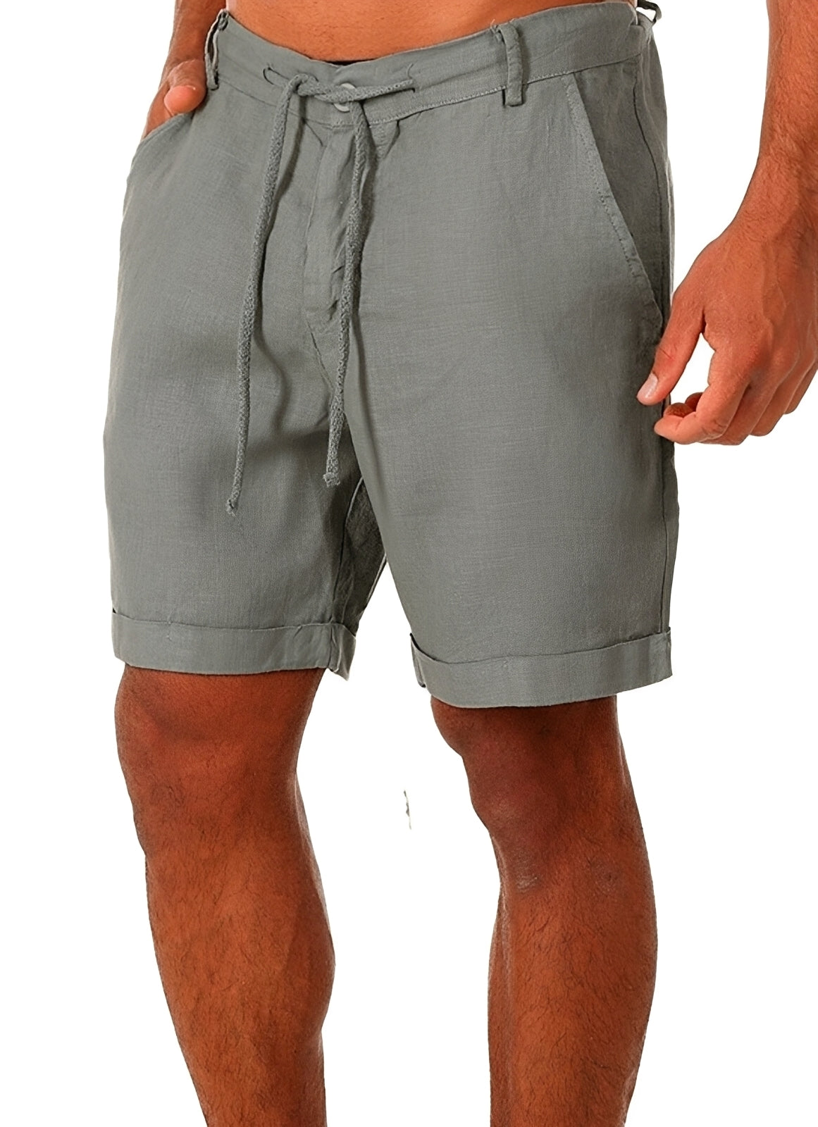 Casual Lace-Up Men's Shorts with Adjustable Waistband | Relaxed Fit for Summer Comfort