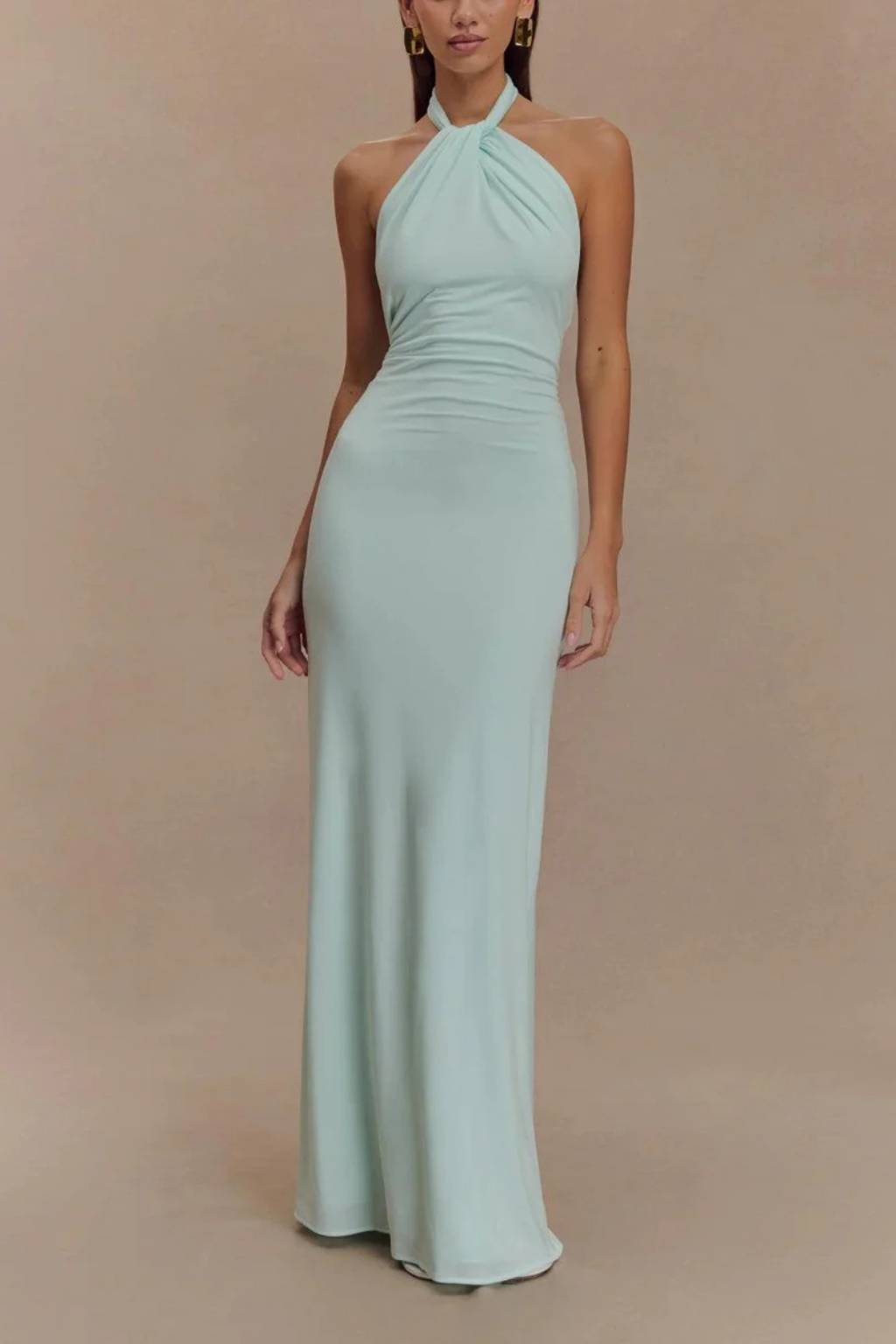 Celeste | Bodycon Maxi Dress with Open Back Design | Elegant Long Dress for Wedding Guests
