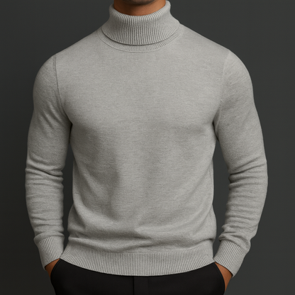 Merino Wool Turtleneck Sweater — Ribbed Collar & Slim Fit 6