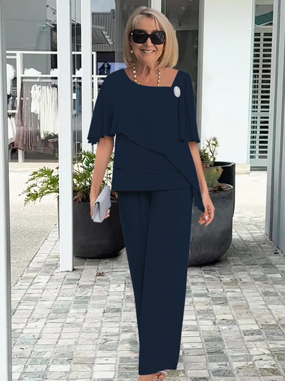 Cheryl Charm | Women's Two-Piece Loungewear Set with Flattering Fit | Comfortable Style for Effortless Elegance