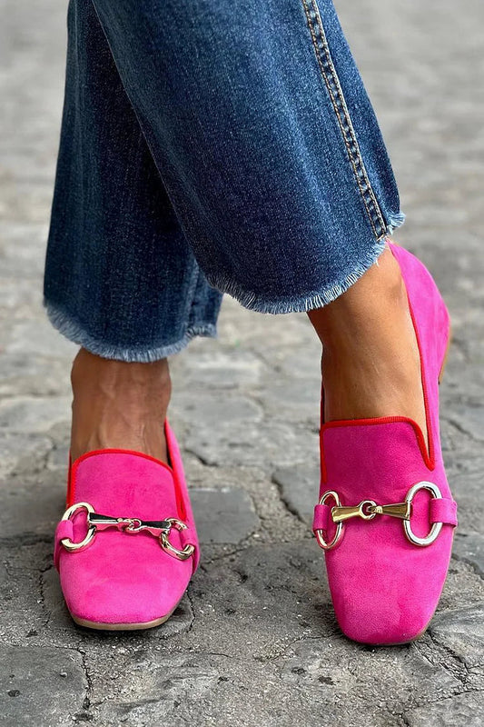 Chic Comfort | Women's Loafers with Decorative Buckle | Stylish Slip-On Shoes for Everyday Elegance