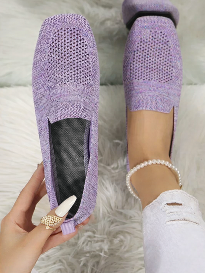 Clara | Black Flats for Women with Cushioned Insole | Slip-On Comfort for Everyday Style