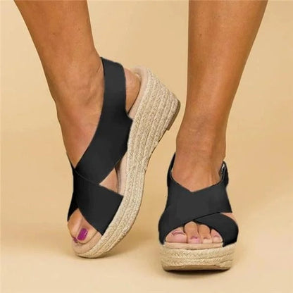 Clara | Women's Sandals with Adjustable Cross Straps | Comfortable Orthopedic Support for All-Day Wear