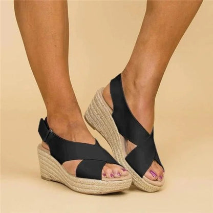 Clara | Women's Sandals with Adjustable Cross Straps | Comfortable Orthopedic Support for All-Day Wear