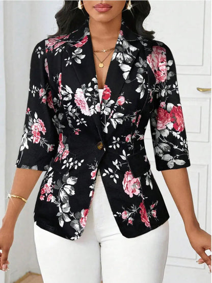 Clare Collection | Women's Blazer with Lightweight Floral Design | Effortless Layering for Chic Style