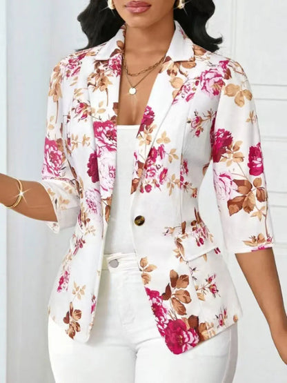 Clare Collection | Women's Blazer with Lightweight Floral Design | Effortless Layering for Chic Style