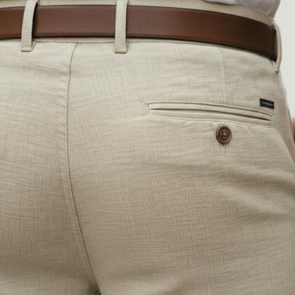 Classic Linen Shorts | Lightweight Summer Wear with Button Front Closure | Comfortable Casual Style for Everyday Outings