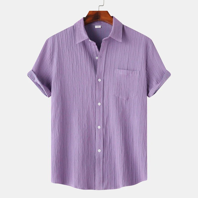 Coastal Collection | Men's Shirt with Moisture-Wicking Fabric | Classic Fit for Summer Comfort