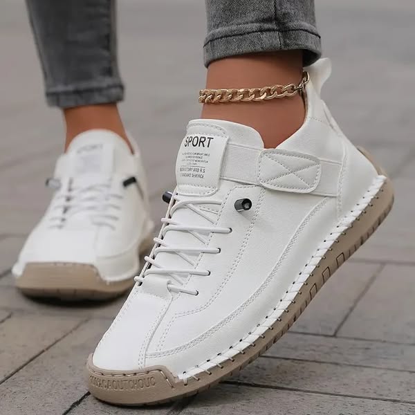 Comfort Step | Orthopedic Sneakers with Elastic Side Panels | Stylish Support for All-Day Comfort