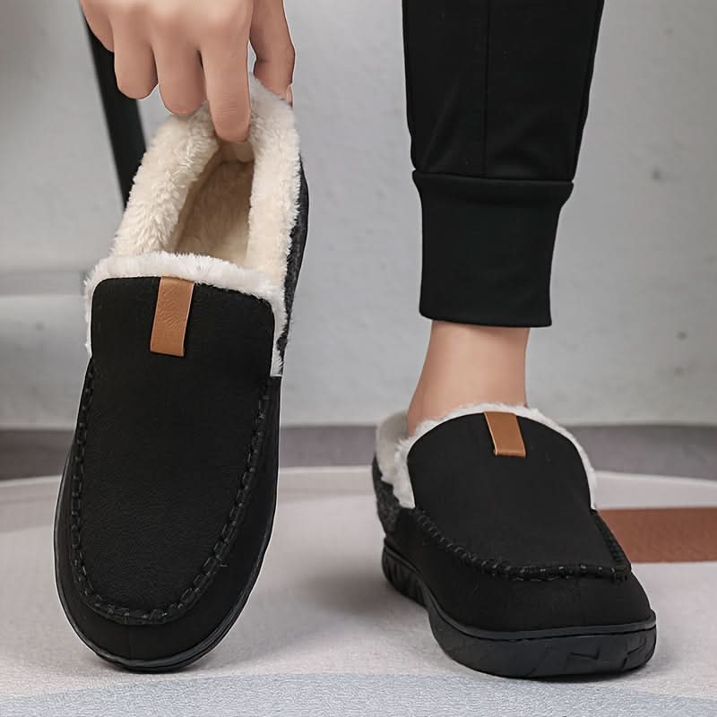 Wool-Lined Indoor Loafer Slippers — Warm Slip-On Home Shoes 6