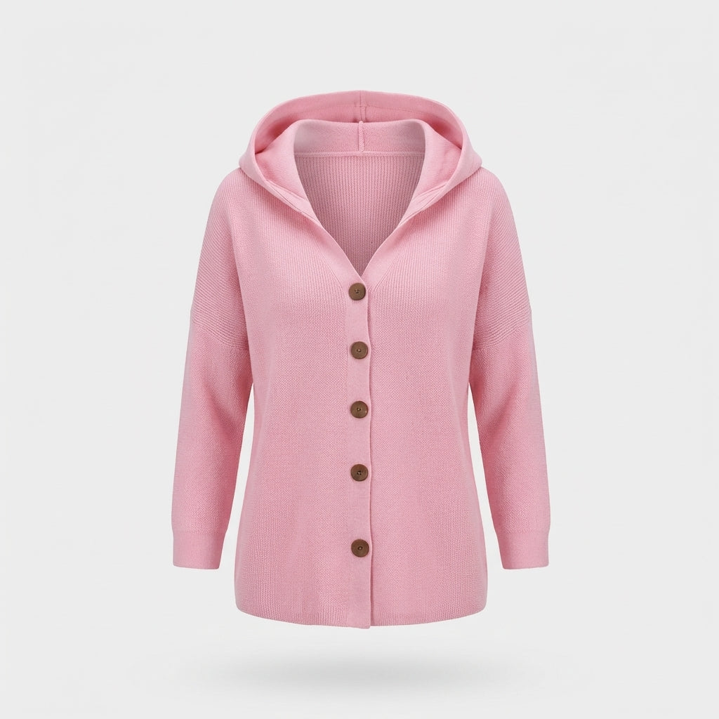 Cozy Long Sleeve Hooded Jacket with Relaxed Fit | Versatile Cardigan for Everyday Comfort