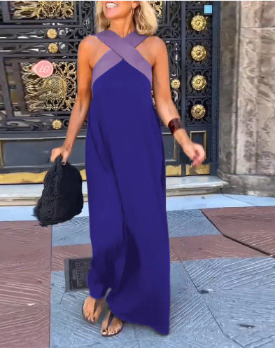 Delphine | Women's Summer Maxi Dress with Crossed Neckline | Effortless Elegance for Sunny Days