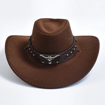 Derek Collection | Men's Straw Cowboy Hat with Wide Brim & Adjustable Fit | Classic Summer Style for Outdoor Adventures