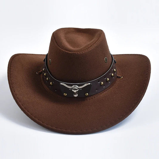 Derek Collection | Men's Straw Cowboy Hat with Wide Brim & Adjustable Fit | Classic Summer Style for Outdoor Adventures