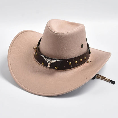 Derek Collection | Men's Straw Cowboy Hat with Wide Brim & Adjustable Fit | Classic Summer Style for Outdoor Adventures