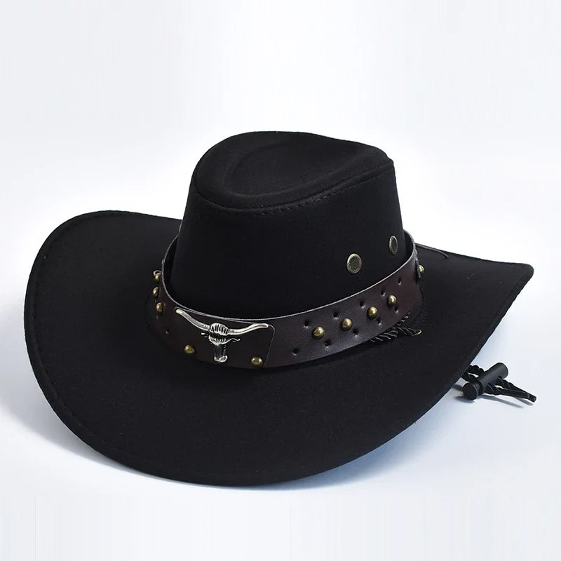 Derek Collection | Men's Straw Cowboy Hat with Wide Brim & Adjustable Fit | Classic Summer Style for Outdoor Adventures