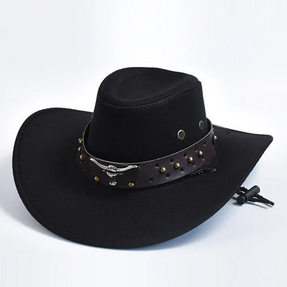 Derek Collection | Men's Straw Cowboy Hat with Wide Brim & Adjustable Fit | Classic Summer Style for Outdoor Adventures