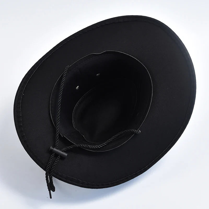 Derek Collection | Men's Straw Cowboy Hat with Wide Brim & Adjustable Fit | Classic Summer Style for Outdoor Adventures