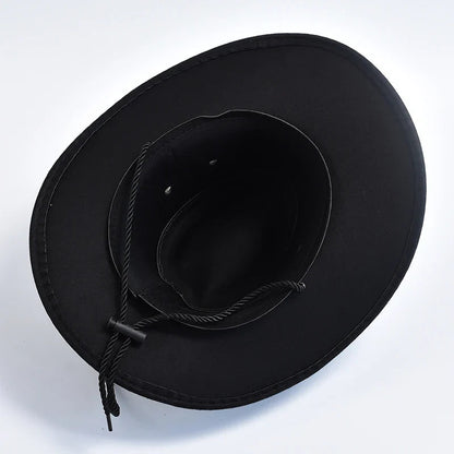 Derek Collection | Men's Straw Cowboy Hat with Wide Brim & Adjustable Fit | Classic Summer Style for Outdoor Adventures