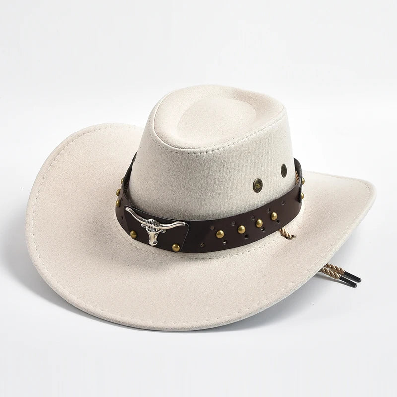 Derek Collection | Men's Straw Cowboy Hat with Wide Brim & Adjustable Fit | Classic Summer Style for Outdoor Adventures