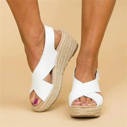 Eden Collection | Women's Platform Sandals with Adjustable Straps | Comfortable Elevation for All-Day Wear
