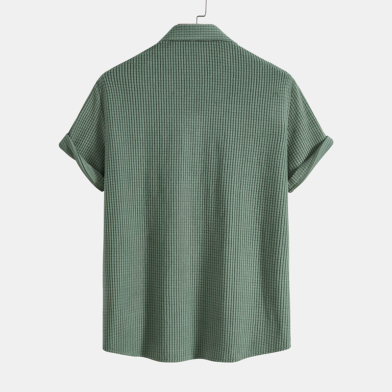 Edward | Men's Matching Shirt and Shorts Set with Textured Detailing | Relaxed Fit for Summer Comfort