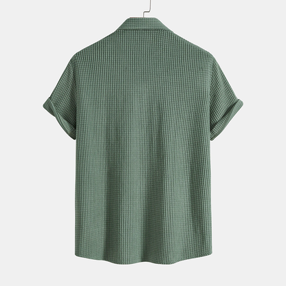 Edward | Men's Matching Shirt and Shorts Set with Textured Detailing | Relaxed Fit for Summer Comfort