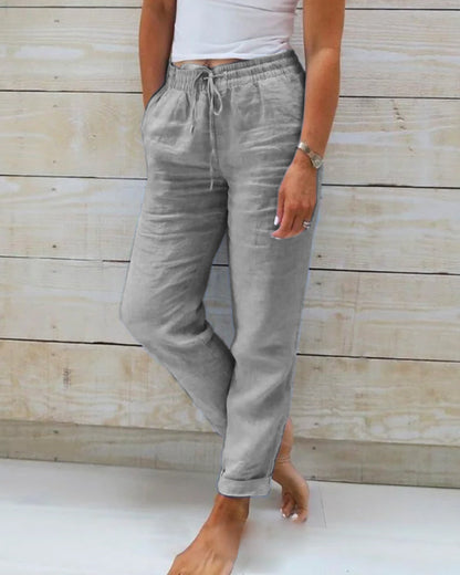 Effortless Elegance | Women's Stretchy Lightweight Pants with Elastic Waist | Comfortable Design for All-Day Wear