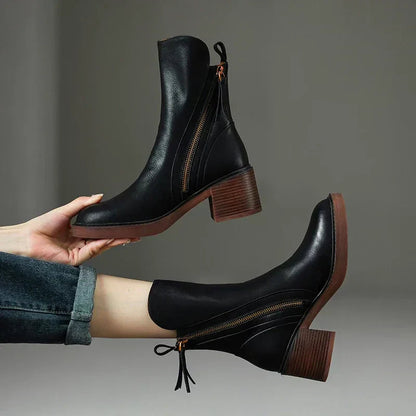 Elegant Black Ankle Boots for Women with Sculpted Design | All-Day Comfort Booties