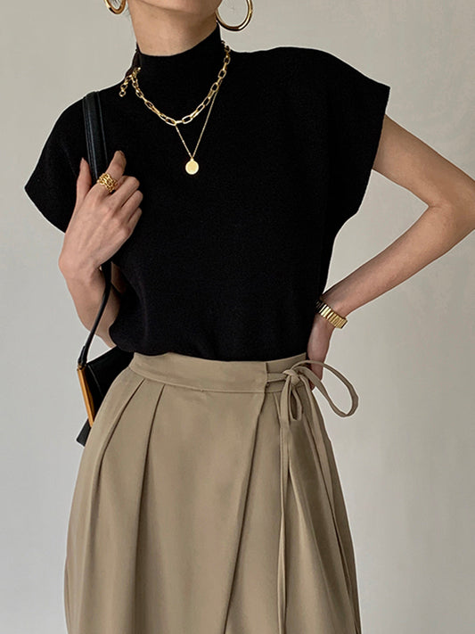 Elegant Casual Collection | Women's Top with Mock Neck Design | Versatile Style for Effortless Summer Outfits