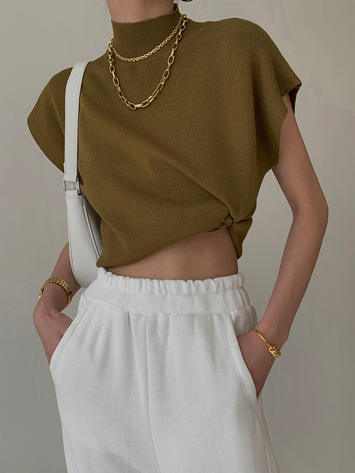 Elegant Casual Collection | Women's Top with Mock Neck Design | Versatile Style for Effortless Summer Outfits