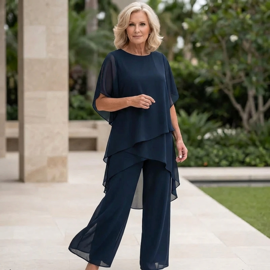 Elegant Co Ord Set | Women's Two Piece Set with Flattering Draped Top | Effortless Style for All-Day Comfort