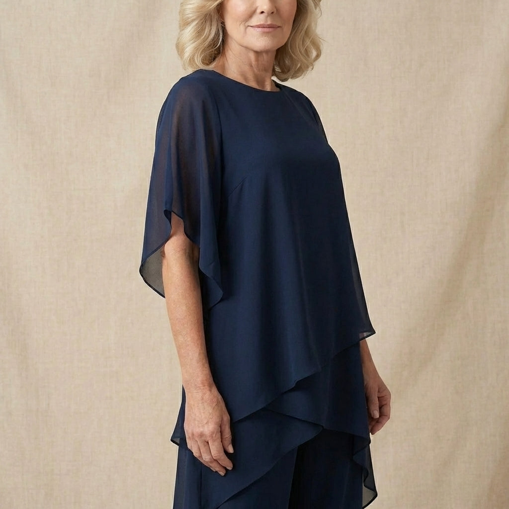 Elegant Co Ord Set | Women's Two Piece Set with Flattering Draped Top | Effortless Style for All-Day Comfort