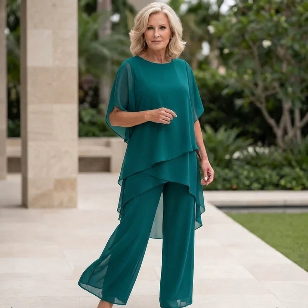 Elegant Co Ord Set | Women's Two Piece Set with Flattering Draped Top | Effortless Style for All-Day Comfort