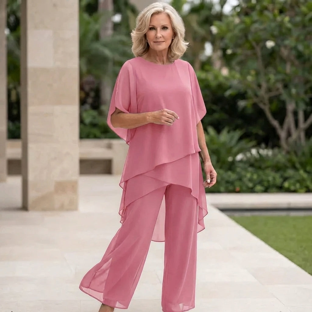 Elegant Co Ord Set | Women's Two Piece Set with Flattering Draped Top | Effortless Style for All-Day Comfort