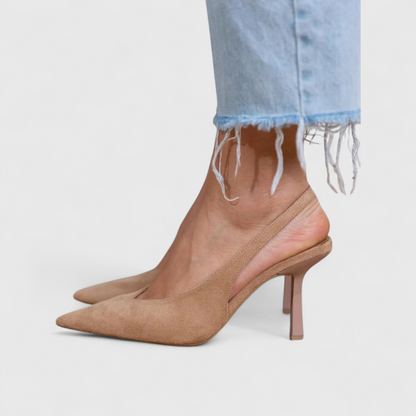 Elegant Comfort | Women's Black Heels with Cushioned Support | Stylish Footwear for All-Day Wear