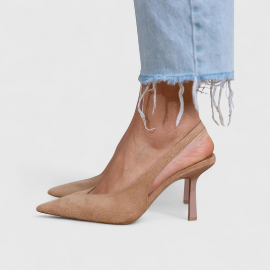 Elegant Comfort | Women's Black Heels with Cushioned Support | Stylish Footwear for All-Day Wear