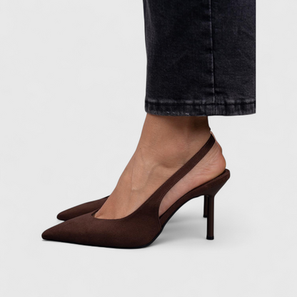 Elegant Comfort | Women's Black Heels with Cushioned Support | Stylish Footwear for All-Day Wear