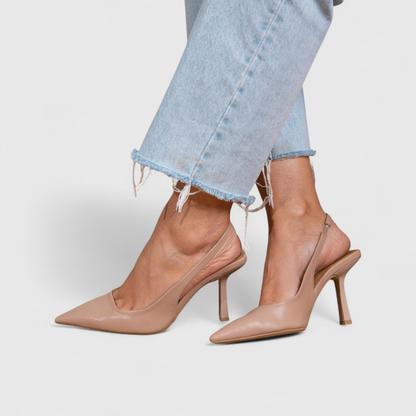 Elegant Comfort | Women's Black Heels with Cushioned Support | Stylish Footwear for All-Day Wear