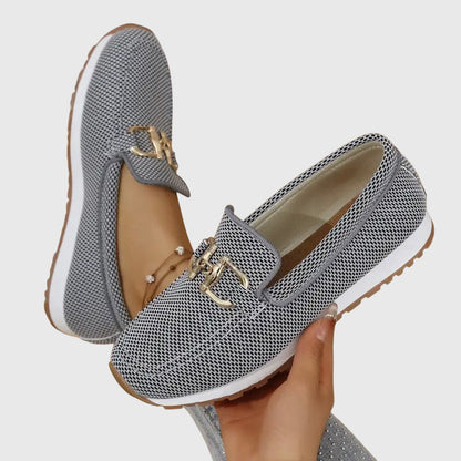 Elegant Comfort | Women's Black Loafers with Cushioned Support | Slip-On Design for All-Day Comfort