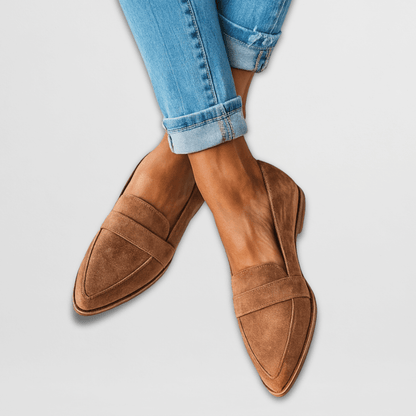 Elegant Comfort | Women's Loafers with Orthopedic Cushioned Insole | Soft Suede for All-Day Comfort