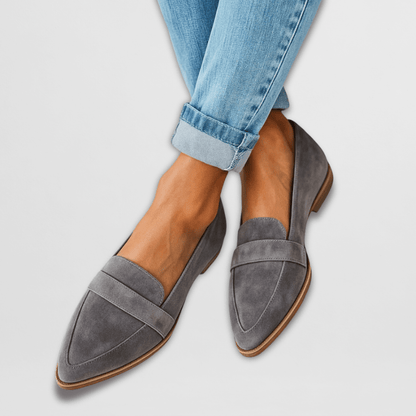 Elegant Comfort | Women's Loafers with Orthopedic Cushioned Insole | Soft Suede for All-Day Comfort