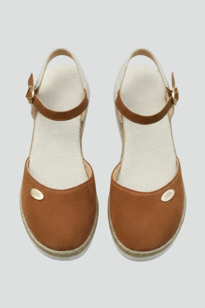 Elegant Espadrille Sandals | Women's Closed-Toe Design with Slingback Strap | Stylish Comfort for Summer Adventures